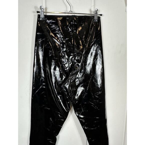 Commando BLACK Faux Patent Leather Perfect Control Leggings, US Small - Picture 10 of 12